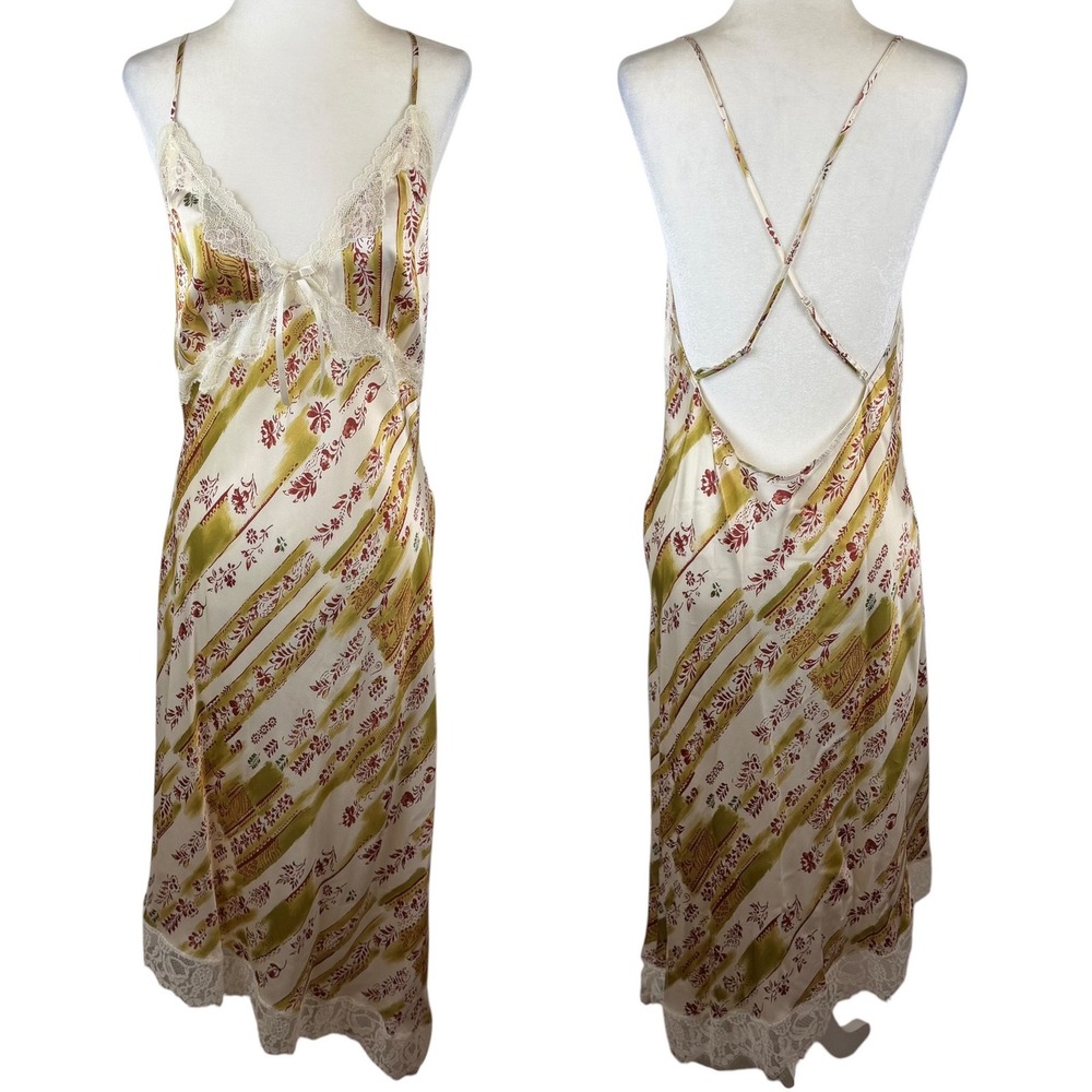 NWT Reformation Milania 100% Silk Midi Slip Dress Large Floral Coquette Ethereal - Picture 2 of 13